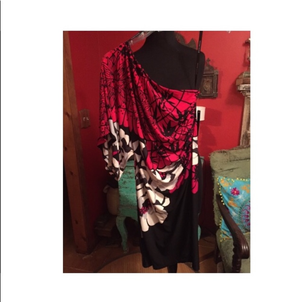 BISOU BISOU One Shoulder Dress